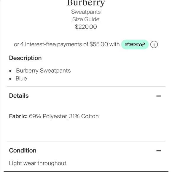 Burberry sweatpants medium - Picture 3 of 6